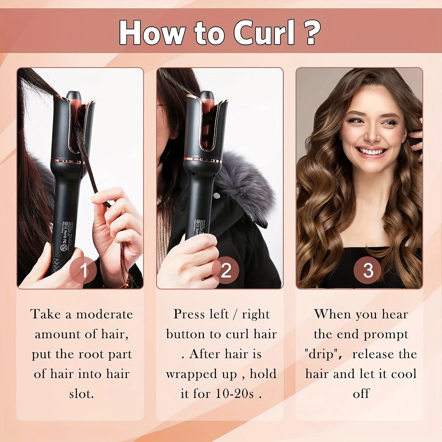 Ceramic Auto Curler - Air Spin Technology